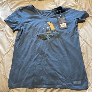 Life is Good camping t shirt